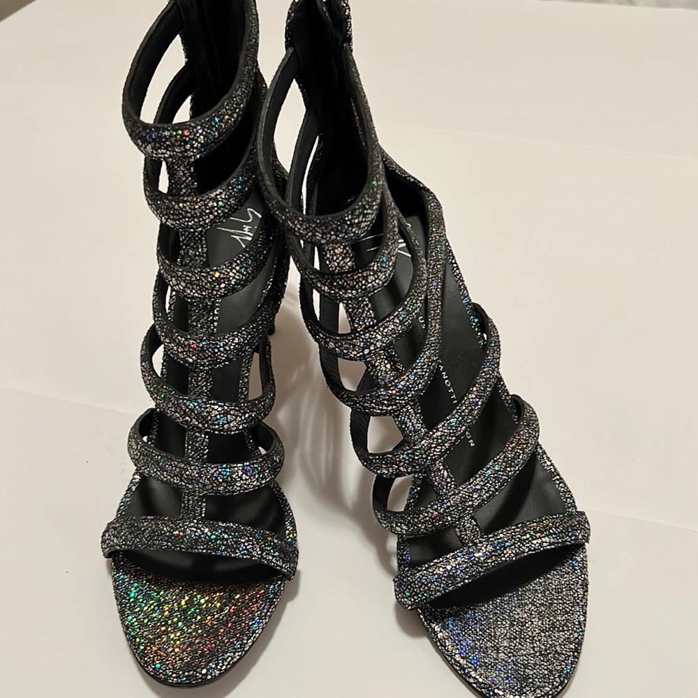 Giuseppe Zanotti Black & Rhinestone Sparkling Heels